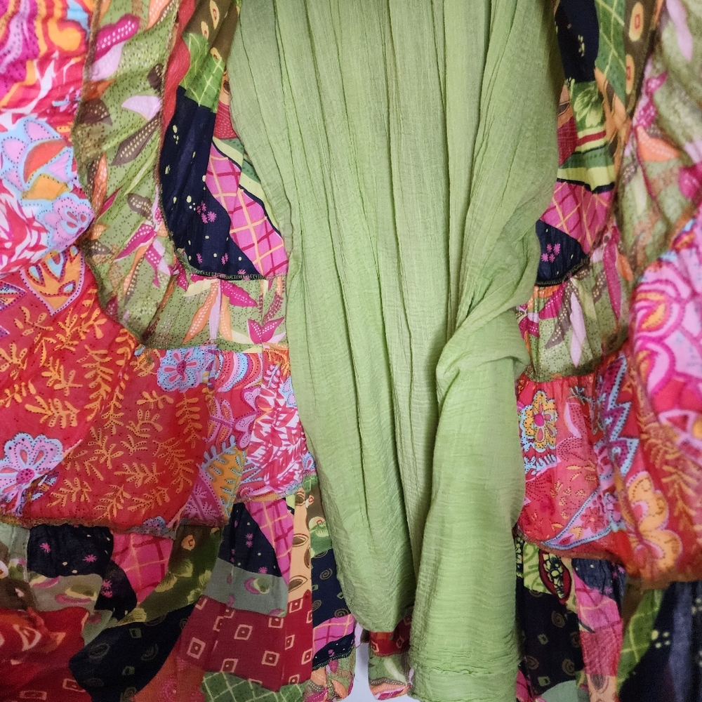 Jane Ashley Colorful Patchwork Teired Sundress 10… - image 9